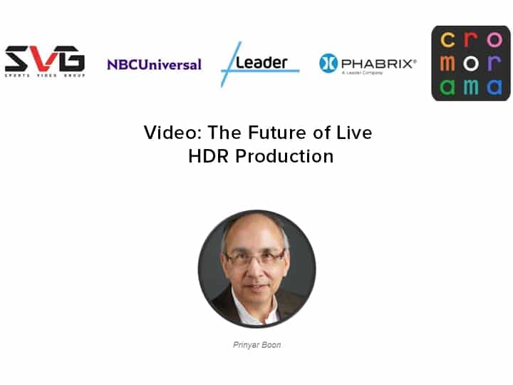 Il futuro della produzione HDR dal vivo