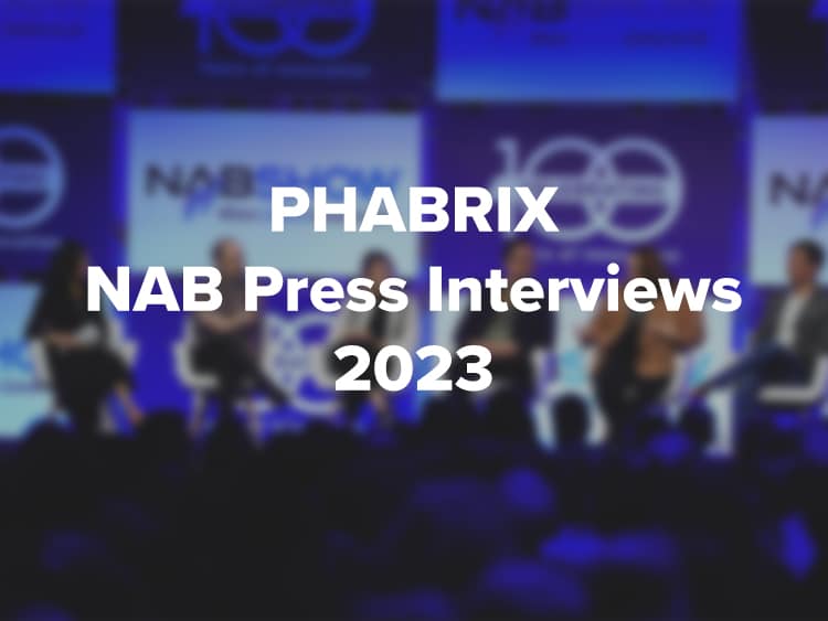 Entrevistas com a imprensa da NAB 2023