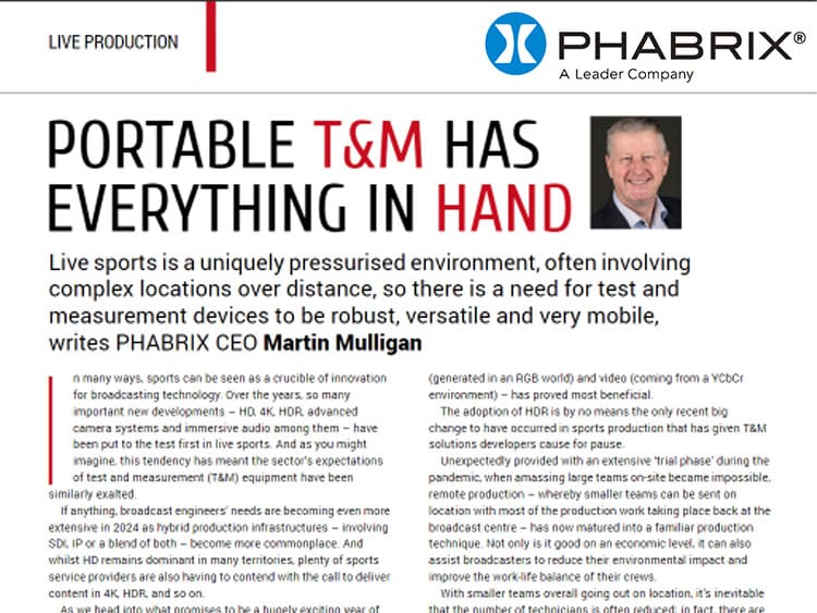 Portable T&M has everything in hand